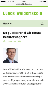 Bloggen på  Lunds Waldorfskolas nya hemsida