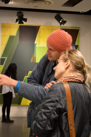 Konsttransport utförd av MTAB. Emanuel och Karin på konstutställningen Moving Art Projekt. 