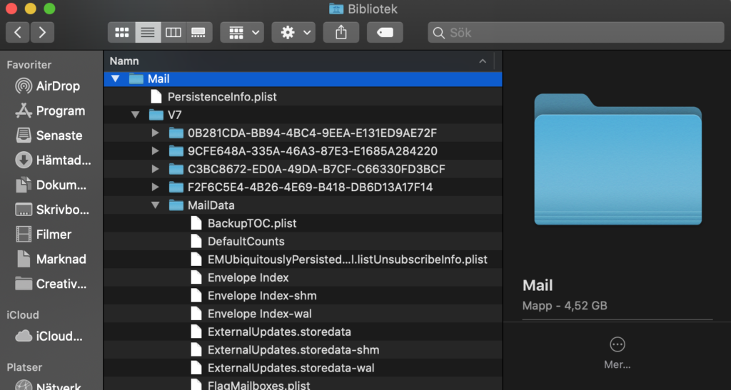 e-postsignatur i Apple Mail